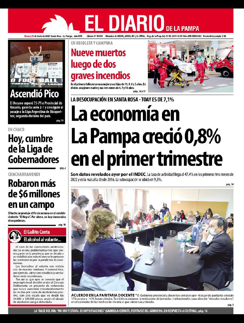 Tapa papel del diacutea viernes 24 de junio de 2022 