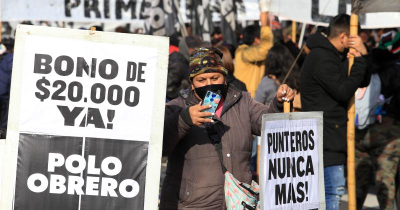 Organizaciones sociales llevaron la protesta a Plaza de Mayo
