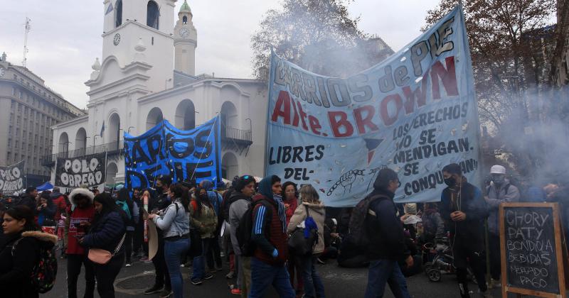 Organizaciones sociales llevaron la protesta a Plaza de Mayo