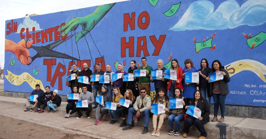 Inauguraron mural por el Diacutea Internacional de la Lucha contra la Trata de Personas
