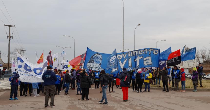 Los movimientos sociales pampeanos marcharon a San Cayetano