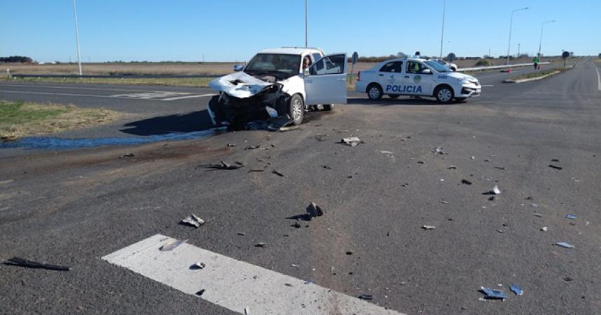 Choque en el cruce de las rutas provinciales 10 y 7