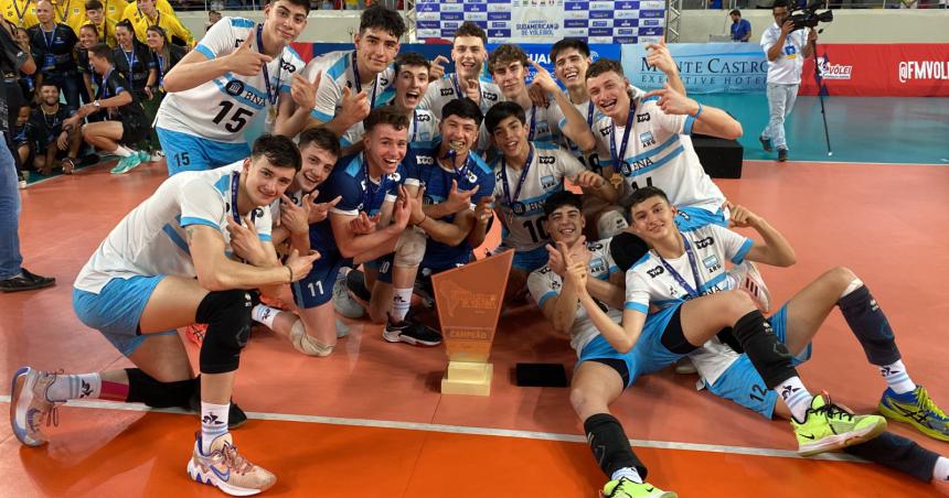 El equipo U19 de voacuteley con un pampeano campeoacuten en Brasil