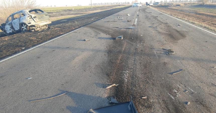 Investigan si el incendio que causoacute la tragedia vial sobre la Ruta 1 fue provocado