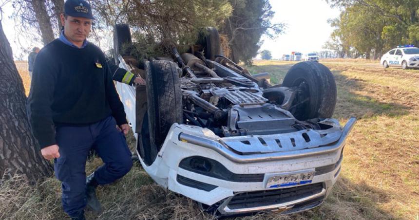 Vuelco en la Ruta Provincial 1 