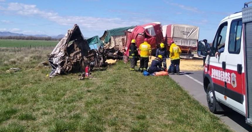 Camionero piquense herido en un choque fatal sobre la Ruta Nacional 33