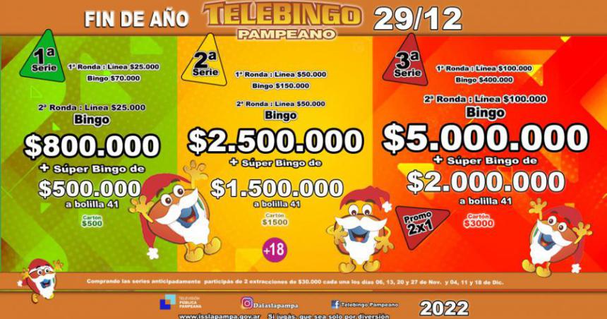 El millonario Telebingo de fin de antildeo seraacute el 29 de diciembre