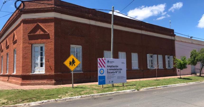 Refaccionan  la Escuela 55 de Luan Toro
