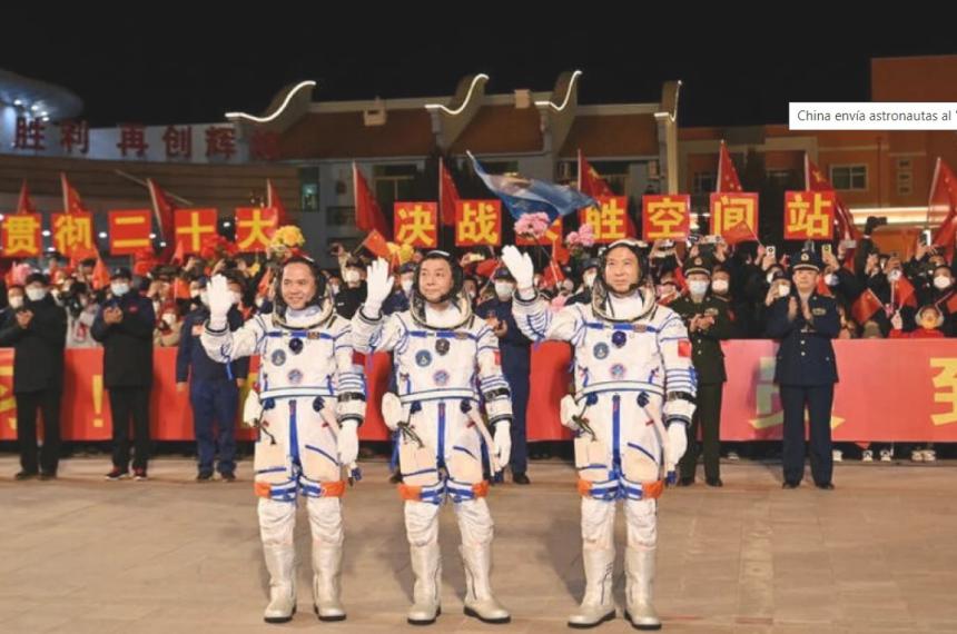 China enviacutea astronautas al Palacio Celestial en una histoacuterica misioacuten espacial