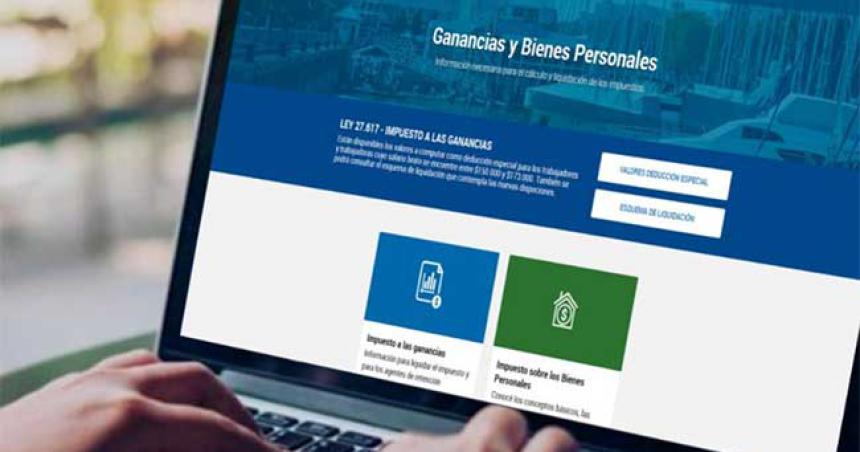 Extienden hasta el 31 de enero el plan de facilidades de pago de Ganancias y Bienes Personales