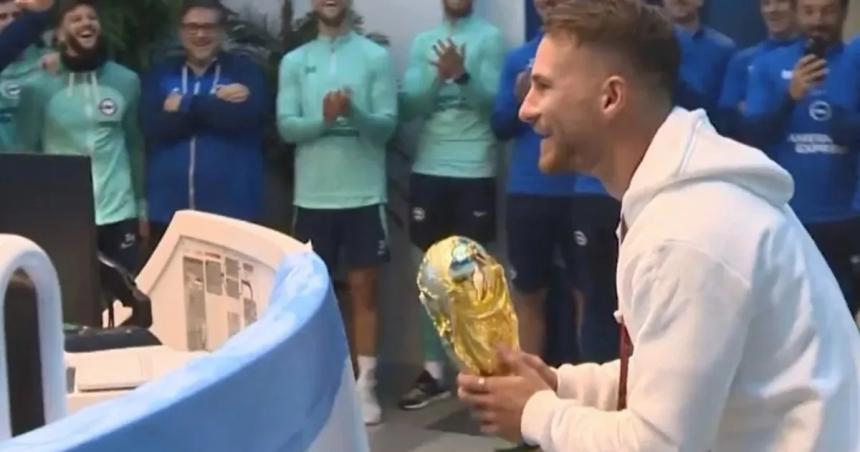 Video- impactante recibimiento para Alexis Mac Allister en el Brighton