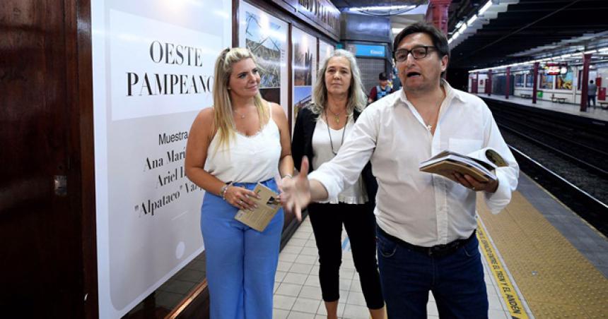 Inauguraron Muestra del Oeste Pampeano en una estacioacuten de subte