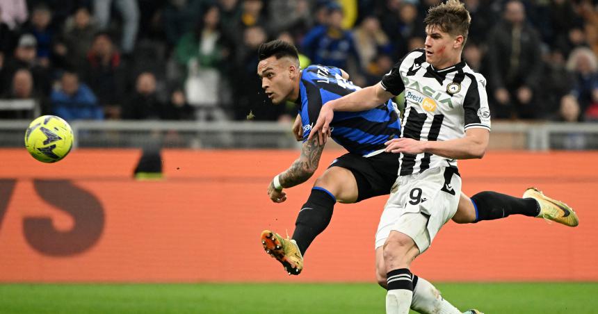Un gol de Lautaro Martiacutenez para la victoria del Inter