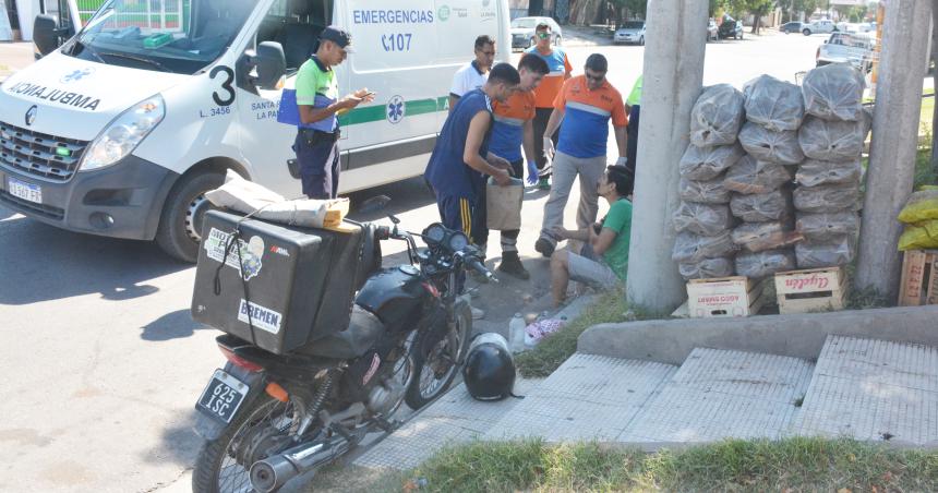 Fuerte choque de dos motos