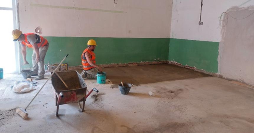 Construyen tres aulas en el JIN 1 de Pico
