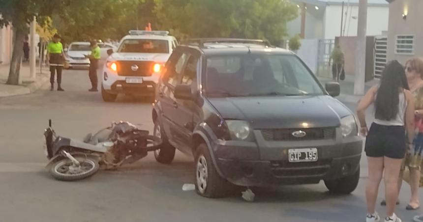 Otro choque en el centro santarrosentildeo