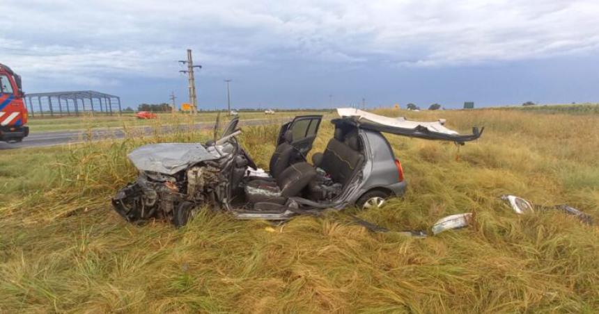 Un matrimonio internado tras un choque frontal en la ruta 188