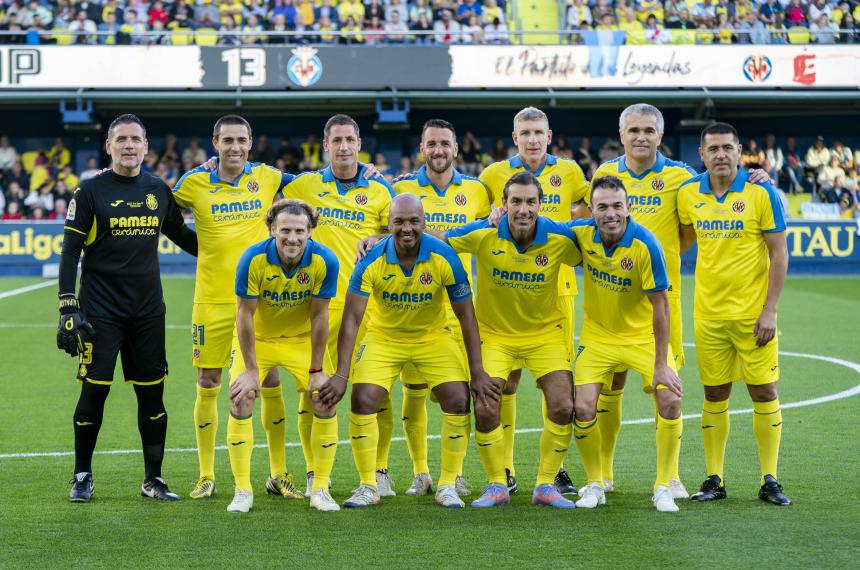 Riquelme y Palermo jugaron juntos en el festejo del Villarreal