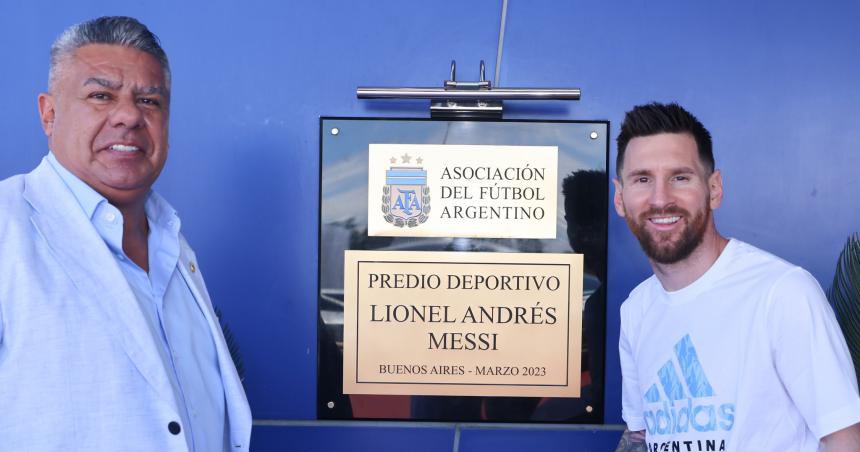 El predio de la AFA en Ezeiza pasoacute a llamarse Lionel Messi