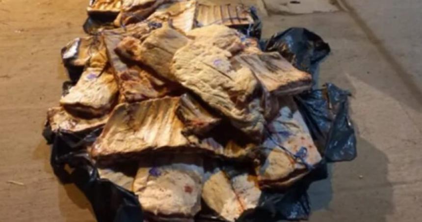 Secuestraron 200 kilos de asado en La Adela