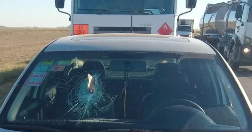 La rotura de una llanta que pudo ser una  tragedia en la ruta