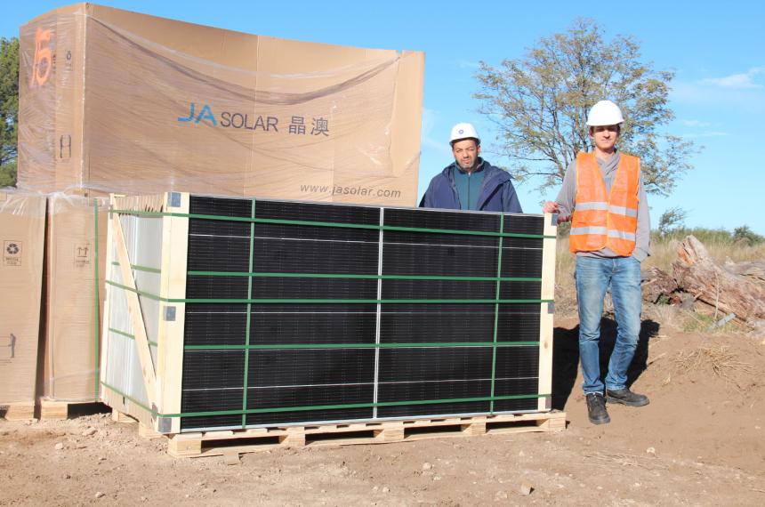 Llegaron los paneles para el primer Parque Solar de la provincia