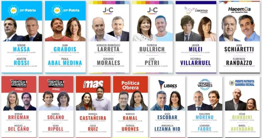 Estas son las 13 foacutermulas presidenciales confirmadas