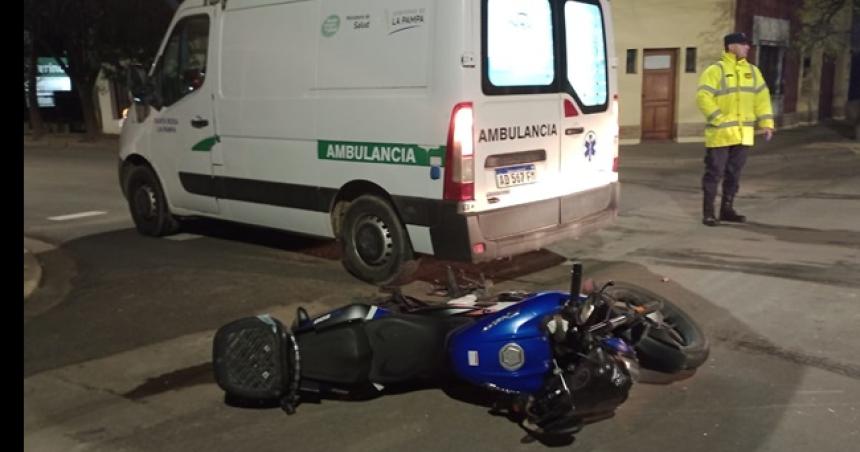 Motociclista herido por un choque en el centro de Santa Rosa