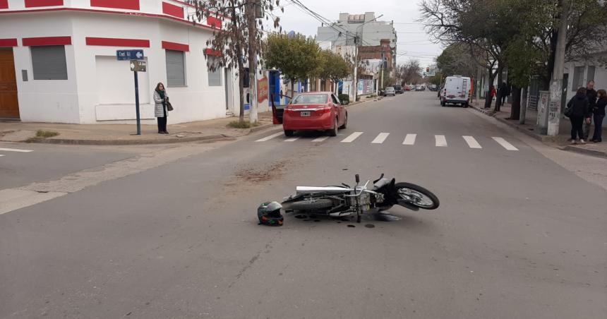 Otro motociclista herido tras un choque en pleno centro