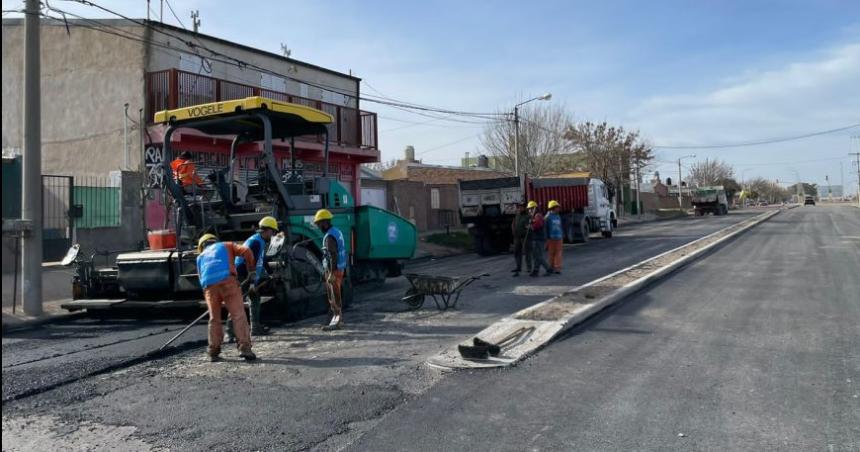 Avanza la pavimentacioacuten de la Stieben