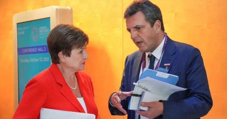 Massa se reuacutene con Georgieva a la espera del desembolso por US 7500 millones 