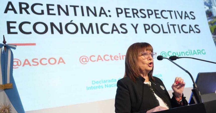 Bullrich rechaza el ingreso al BRICS y habloacute de sus planes