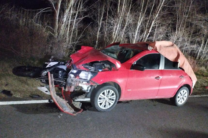 Fallecioacute un motociclista en un choque en la Ruta 9  