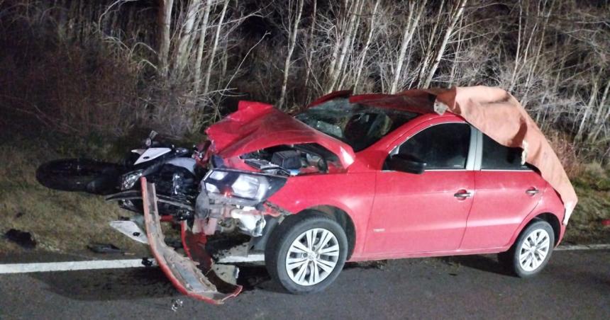 Fallecioacute un motociclista en un choque en la Ruta 9  