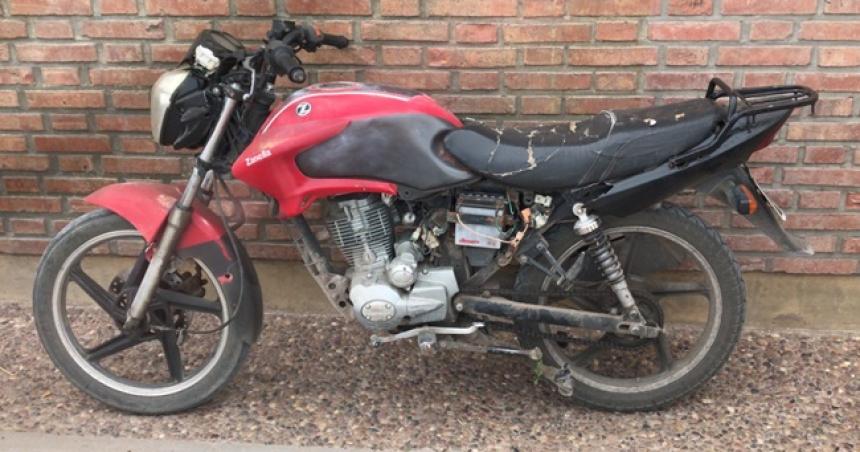 Recuperan una moto robada en Zona Norte