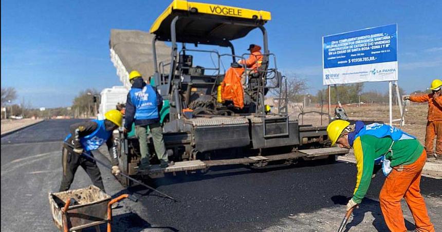 Concluyen una parte la obra vial del corredor Stieben en el sector noroeste de Santa Rosa