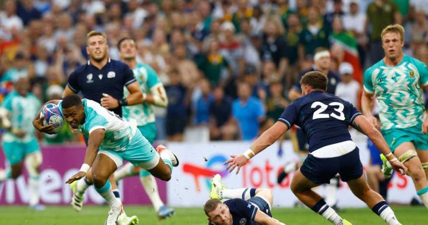 El campeoacuten Sudaacutefrica debutoacute con triunfo ante Escocia