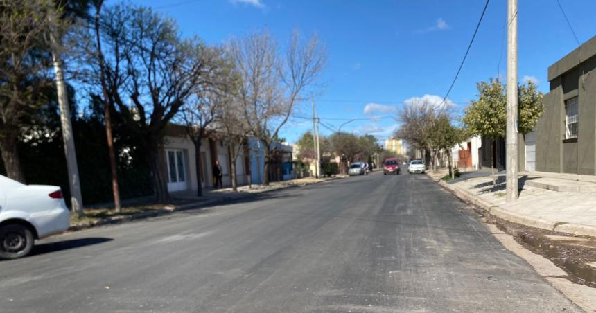 Finalizoacute la obra de pavimentacioacuten en la calle Almirante Brown