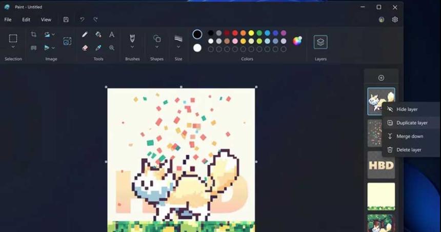 Nueva versioacuten de Paint antildeade funciones de Photoshop