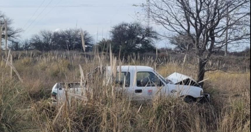 Despiste y choque sobre la Ruta Nacional 143