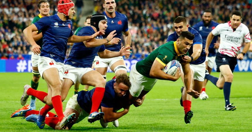 Sudaacutefrica eliminoacute a Francia y completoacute el cuadro de semifinales