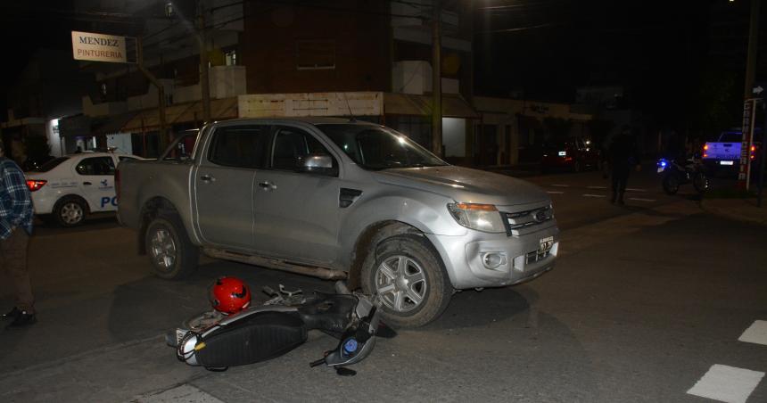 Fuerte choque en el centro santarrosentildeo