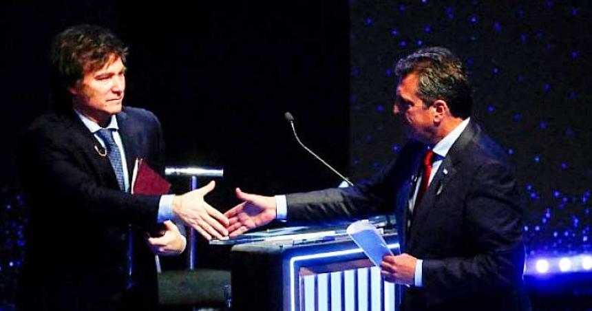 Se sortearon los roles para el debate presidencial entre Sergio Massa y Javier Milei