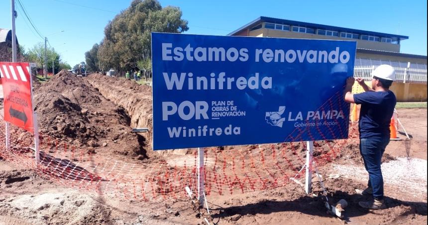 Avanza la obra de cloacas en Winifreda