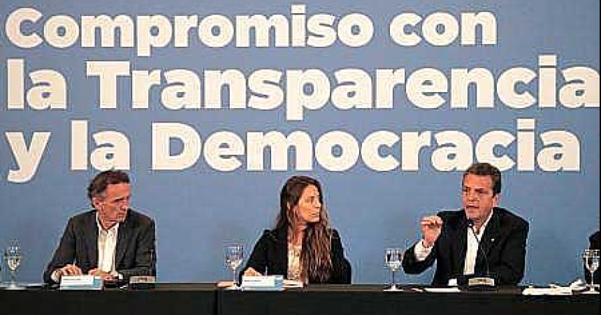 Massa- Queremos encarar una nueva etapa en transparencia y eacutetica de la poliacutetica