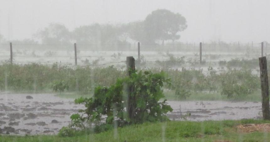 Fuertes registros de lluvias en el norte de la provincia