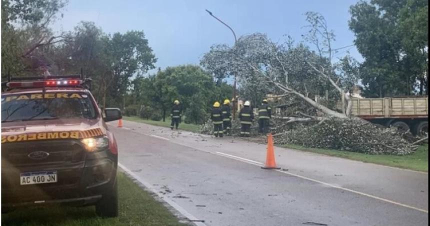 Fuertes vientos causaron destrozos en Parera