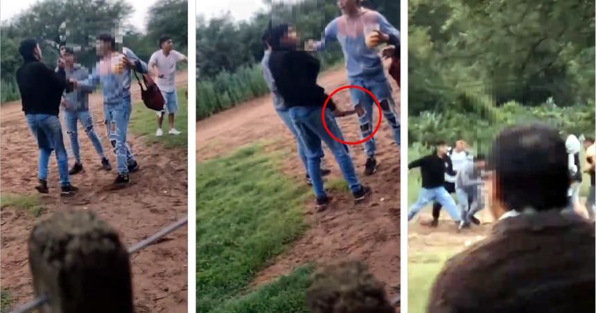 La brutal pelea en Toay que dejoacute tres chicos apuntildealados