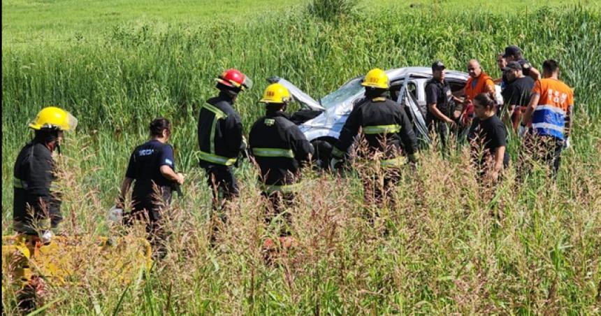 Vuelco con lesionados en la Ruta Provincial 102