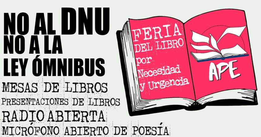 La APE presenta Feria del libro por Necesidad y Urgencia